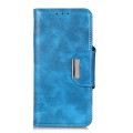 For Samsung Galaxy M33 5G Crazy Horse Texture Magnetic Buckle Leather Phone Case(Blue)