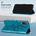 For Alcatel 1L 2021 Embossed Butterfly Leather Phone Case(Blue)