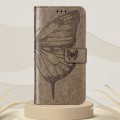 For Google Pixel 6a 5G Embossed Butterfly Leather Phone Case(Grey)