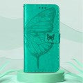 For Tecno Camon 18i Embossed Butterfly Leather Phone Case(Green)
