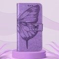 For Tecno Pova Neo Embossed Butterfly Leather Phone Case(Dark Purple)