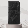 For Samsung Galaxy A73 5G Embossed Butterfly Leather Phone Case(Black)