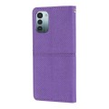 For Nokia G21 / G11 Woven Texture Stitching Magnetic PU Leather Phone Case(Purple)