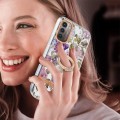 For Nokia G21 / G11 Ring IMD Flowers TPU Phone Case(Purple Peony)