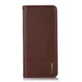 For Samsung Galaxy M33 5G KHAZNEH Nappa Top Layer Cowhide Leather Phone Case(Brown)