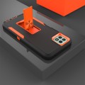 For Samsung Galaxy A22 5G Magnetic Holder Phone Case(Black + Orange)