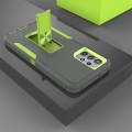 For Samsung Galaxy A32 5G Magnetic Holder Phone Case(Dark Grey + Green)