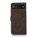 For Google Pixel 6a KHAZNEH Matte Texture Leather Phone Case(Brown)