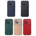 For Vivo X80 Wood Texture PU Phone Case(Black)