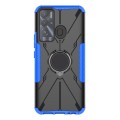For Tecno Pova Neo Armor Bear Shockproof PC + TPU Phone Case with Ring(Blue)