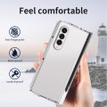 For Samsung Galaxy Z Fold3 5G 360 Full Body Hinge Flip Phone Case with Pen Slot(Transparent)
