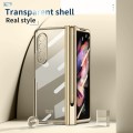 For Samsung Galaxy Z Fold3 5G 360 Full Body Electroplating Hinge Phone Case with Stylus(Gold)