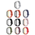 For Xiaomi Mi Band 6 / 5 / 4 / 3 Mijobs Flat Hole Silicone Watch Band, Style:GT Case(Red+Gold)