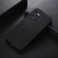 For OPPO Reno7 5G International Version / Find X5 Lite Wood Texture PU Phone Case(Black)