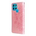 For Infinix Smart 6 7-petal Flowers Embossed Flip Leather Phone Case(Rose Gold)