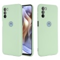 For Motorola Moto G51 5G Pure Color Liquid Silicone Shockproof Full Coverage Phone Case(Green)