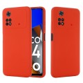 For Xiaomi Poco M4 Pro 4G Global Pure Color Liquid Silicone Shockproof Full Coverage Phone Case(Red)