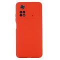 For Xiaomi Poco M4 Pro 4G Global Pure Color Liquid Silicone Shockproof Full Coverage Phone Case(Red)