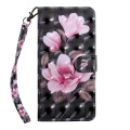 For Xiaomi Redmi 10C Global 3D Painted Pattern Leather Phone Case(Pink Flower)