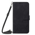For Motorola Moto G Stylus 4G 2022 Crossbody 3D Embossed Flip Leather Phone Case(Black)