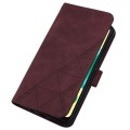 For Xiaomi Redmi 10A Crossbody 3D Embossed Flip Leather Phone Case(Wine Red)