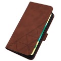 For Xiaomi Redmi 10A Crossbody 3D Embossed Flip Leather Phone Case(Brown)