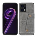 For OPPO Realme 9 Pro+ Double Buckle PU + TPU Shockproof Magnetic Phone Case(Grey)