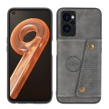 For OPPO Realme C35 Double Buckle PU + TPU Shockproof Magnetic Phone Case(Grey)
