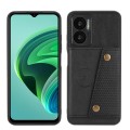 For Xiaomi Redmi Note 11E Double Buckle PU + TPU Shockproof Magnetic Phone Case(Black)