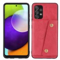 For Samsung Galaxy A73 5G Double Buckle PU + TPU Shockproof Magnetic Phone Case(Red)
