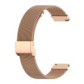 19mm Snap-fit Stainless Steel Mesh Watch Band(Rose Gold)
