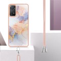 For Xiaomi Redmi Note 11 Pro 5G / 4G Global Electroplating IMD TPU Phone Case with Lanyard(White Mar