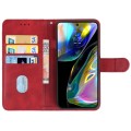 For Motorola Moto G82 Leather Phone Case(Red)