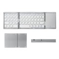 B089T Foldable Bluetooth Keyboard Rechargeable with Touchpad(Silver)