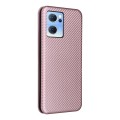 For OPPO Reno7 4G / F21 Pro 4G Carbon Fiber Texture Leather Phone Case(Rose Gold)