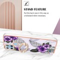 For OPPO Realme C21Y / C25Y Electroplating IMD TPU Phone Case with Ring(Purple Flower)