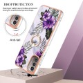 For Nokia G21 / G11 Electroplating IMD TPU Phone Case with Ring(Purple Flower)