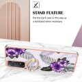 For Xiaomi Redmi Note 11 Pro 5G / 4G Global Electroplating IMD TPU Phone Case with Ring(Purple Flowe