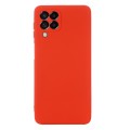 For Samsung Galaxy M33 5G Pure Color Liquid Silicone Shockproof Phone Case(Red)