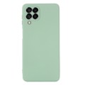 For Samsung Galaxy M33 5G Pure Color Liquid Silicone Shockproof Phone Case(Green)