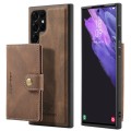 For Samsung Galaxy S22 Ultra JEEHOOD Retro Magnetic Detachable Phone Case(Brown)