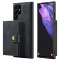 For Samsung Galaxy S22 Ultra JEEHOOD Retro Magnetic Detachable Phone Case(Black)