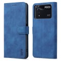 For Xiaomi Poco M4 Pro 4G AZNS Skin Feel Calf Texture Flip Leather Phone Case(Blue)