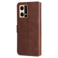 For OPPO Reno7 4G / F21 Pro 4G Classic Calf Texture Flip Leather Phone Case(Brown)