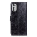 For Motorola Moto E32 4G Retro Crazy Horse Texture Horizontal Flip Leather Phone Case(Black)
