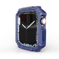 Carbon Fiber Contrast Color Protective Case For Apple Watch Series 6 & SE & 5 & 4 44mm(Blue)