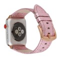 Glitter Genuine Leather Watch Band For Apple Watch Ultra 49mm&Watch Ultra 2 49mm / Series 9&8&7 45mm