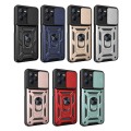 For OPPO Realme C35 Sliding Camera Cover Design TPU+PC Phone Case(Black)