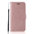 For Xiaomi Poco M4 Pro 4G Wind Chime Owl Embossing Pattern Horizontal Flip Leather Phone Case(Rose G