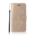 For Xiaomi Redmi 10C 4G Wind Chime Owl Embossing Pattern Horizontal Flip Leather Phone Case(Gold)